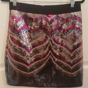 Bebe Sequined Skirt